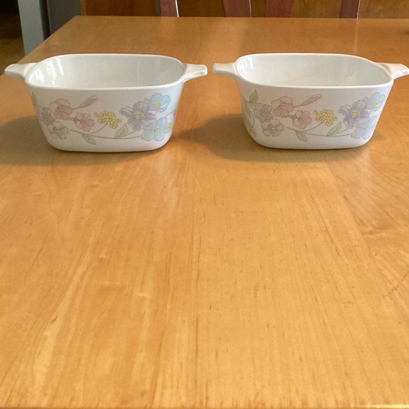 Vintage Corningware Floral Serveware - White with Pastel Flowers - Picture 1 of 3